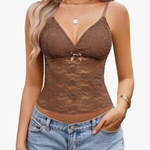 Women Lace V Neck Tank Top Y2K Going Out Top